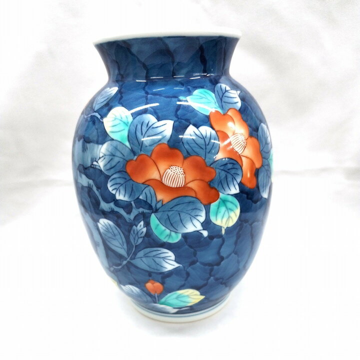 楽天市場】伊万里色鍋島焼 陶芸青山窯 川副青山 鍋島青山作 花器 花瓶 