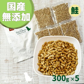 健康志向 国産 無添加 ドッグフード【鮭・分包タイプ】 スタンダードタイプ 300g×5袋 乳酸菌入り 小型犬 大型犬 大きさ選べる 少量チャック付 出来立て 工場直送 新鮮 手作り ヒューマングレード 　魚