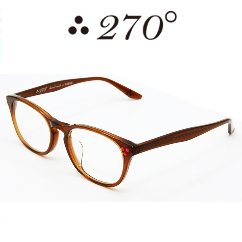 あす楽 270°メガネ 百貨店 驚きの値段で two-seventy degrees 眼鏡 送料無料 伊達メガネ 専用ケース付 サングラス HNL-BRNGOLD-CLR-RED