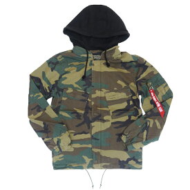 【あす楽】 ALPHA INDUSTRIES FORTITUDE AMERICANA FIELD COAT - アルファ インダストリーズ フォーティトゥード アメリカーナ フィールドコート / ミリタリー ジャケット / メンズ / アウター /フード付き(取り外し可能)/MJF48002C1