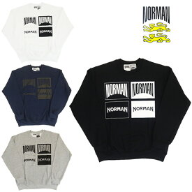 あす楽【50%OFF】NORMAN Logo Print Crew Neck Sweat Tee Shirts / ノルマン / ロゴ / Logo / プリント / クルーネック / スウェット / Tシャツ / 馬場圭介様 / NOR-0013