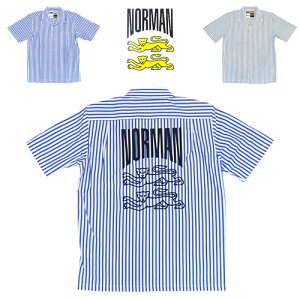 y70%OFFzNORMAN Back Print Open Collar Shirts / m} / vg / Vc / S / Logo / XgCv /  / n\l / NOR-0011