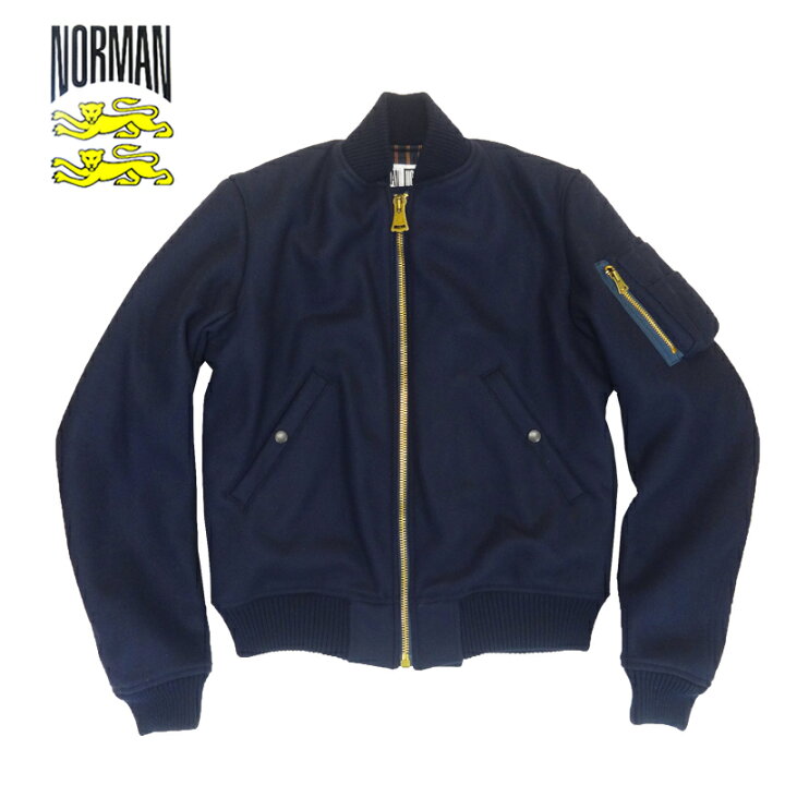 楽天市場】【50%OFF】NORMAN Lamb Tas Hard Melton MA-1 Jacket 
