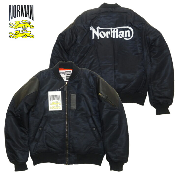 楽天市場】【50%OFF】NORMAN Leather Shoulder MA-1 JKT 
