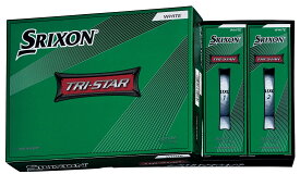 DUNLOP ダンロップ ゴルフボール SRIXON TRI-STAR 2022年モデル 1ダース(12個入り) ホワイト