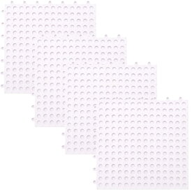 HIRAISM うさぎ すのこ マット プラスチック ケージ モルモット 小動物 ペット 30×30cm 丸穴 4枚セット (ホワイト)