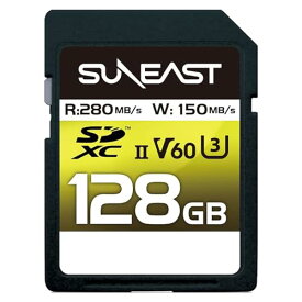 SUNEAST SDXCカード 128GB UHS-II V60 最大280MB/s U3 4K UHD ULTIMATE PRO プロフェッショナル メモリーカード SE-SDU2128GB280 一眼レフカメラ対応