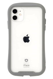 iFace Reflection iPhone 11 ケース クリア 強化ガラス (グレー)【アイフォン11 カバー アイフェイス 透明 耐衝撃 米国MIL規格取得 ストラップホール付き】
