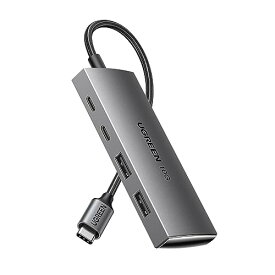 UGREEN USB Cハブ 10Gbps 4ポート拡張 USB C to USB 3.2 変換アダプタ 2 USB-C and 2 USB-A マルチポートハブ MacBook Pro、iMac、iPad Pro、Chromebook、Samsung Galaxy 用 在宅勤務 ゲームに最適