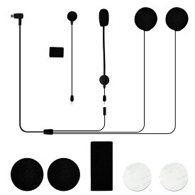 FODSPORTS バイクインカム用 M1-S Pro専用 ヘッドセット FX30C Pro機種適用 イヤホン M1-S Plus対応不可 インターコム用 二種類マイク＆スピーカー アクセサリ ヘルメット用 HIFI音質 マジックテープ付き ヘッドセット用(ハードマイク＆ソフトマイク)