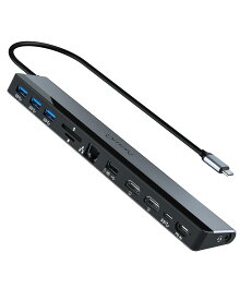 ドッキングステーション hdmi 2つ 4k: NewQ 12 in 1 TypeC ハブ ラップトップ ドッキングステーション HDMI 4k 60Hz-30Hz、4*USB-A、USB-C、オーディオ、イーサネット、SD/TF リーダー、PD in 100W Power Delivery、MacBook Pro Air、HP、Dell、Lenovo、Aus、Acerなど用