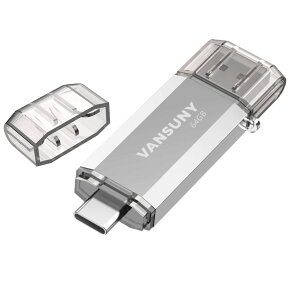 yzVansuny USB Type-C 64GB ]f[^ USBtbVhCu 2in1 OTG USB 3.0 + USB CXeBbN fA ^CvC 64MK e ()