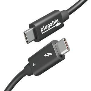 yzPlugable Thunderbolt 4 P[u 40Gpbs 240W [dΉ 1m [Thunderbolt F] 8K j^ x 1A4K j^[x 2AUSB4 Thunderbolt 3 USB-C ݊