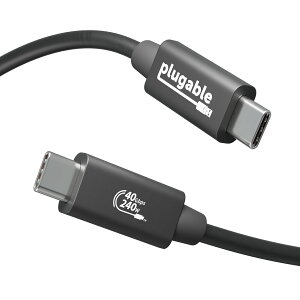 yzPlugable USB4 P[u 40Gpbs 240W [dΉ 1m [USB-IF F] - 8K j^ x 1 4K j^[x 2 USB4 Thunderbolt 4 Thunderbolt 3 USB-C ݊