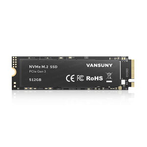 yzVansuny SSD 512GB PCle 3.0 NVMe M.2 SSD 3D NAND NVMe M.2 2280 \bh Xe[g hCu PCIe SSD 荂 PC ƃbvgbvp