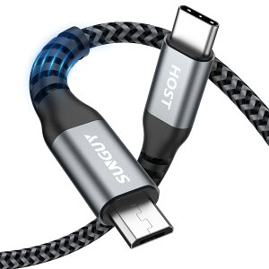 yzSUNGUY Type C Micro USB P[u 0.3M (USB C to micro) OTGP[u ^CvC }CN ^CvB 30cm Z [dP[u USB2.0 f[^] AndroidX}z ȂǂɑΉ O[