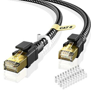 yzBUSOHE LANP[u 15M CAT8 Llan tbg40Gbps 2000MHz  RJ45 RlN^ JeS[8 lanP[u  lanP[uP[u  C[Tlbg  Q[p ɑΉ