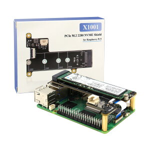 yzGeekworm X1001 V1.1 PCIe NVMe M.2 SSD 2280g{[hARaspberry Pi 5ɓKp