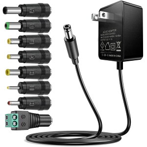 yz12v 1a ACA_v^[ dc12v acA_v^[ PSEF ϊ8Zbg Punasi acA_v^[ 12v ėp o̓vO5.5*2.1mm RlN^̋ɐFCi[vX(+) AE^[}CiX(-)