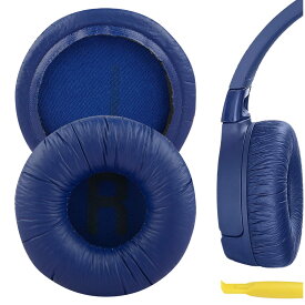 Geekria イヤーパッド QuickFit 互換性 パッド ジェイビーエル JBL JR300, JR300BT, T450BT, T500BT, Tune 500, Tune 500BT, Tune 510BT, Tune 600BTNC ヘッドホンに対応 パッド イヤー/イヤーカップ (レザーレット/青)