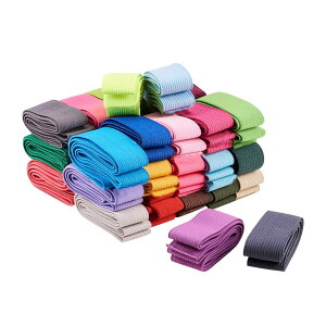 【送料無料】BENECREAT 34色 幅25mm 織ゴム 平ゴム 1m/色 強い弾性 服 ベルト交換 裁縫用 手芸 手作り素材 カラフル