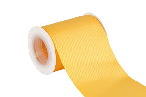 【送料無料】ITIsparkle ポリエステル グログランリボン 幅75mm×4.5M巻 手芸 服飾 ラッピング ちょう結び リボン #660-イエロー