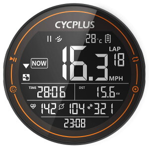 【送料無料】CYCPLUS サイクルコンピュータ GPS 自転車スピードメーター 大画面 ANT+センサー対応 STRAVAデータ同期