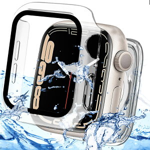 yzMiimallyV^3 in 1یhP[XzΉ Apple Watch Series 8 41mm/7 41mm P[X {̂Sʕی AbvEHb`8 2022 3in1 wʃJo[ KXtC ʃJo[ h V^P[X X|