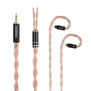【送料無料】NICEHCK GCT5 イヤホンリケーブル 5N高純度単結晶銅 4芯 OCC 0.78 2Pin 2.5mmプラグ 純度99.999% イヤフォン交換用ケーブル 金属製コネクタ 着脱式 アップグレードケーブル hi-fiオーディオ