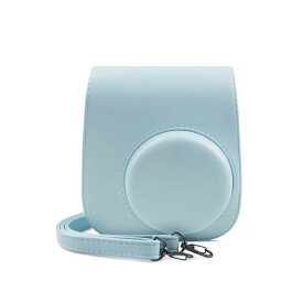 kinokoo チェキケース,Fujifilmチェキinstax mini11/mini 8/mini8+/mini9ケース instax mini11/mini 9/mini8/mini8+カメラケース チェキ保護ケース ショルダーストラップ付き（ブルー）