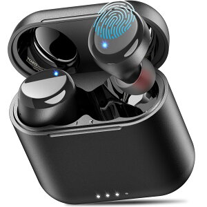 【送料無料】TOZO T6 Bluetooth ワイヤレスイヤホン ノイズキャンセリング IPX8完全防水 自動ペアリング 左右分離型 タッチ制御イヤホン Bluetooth 5.3 45時間再生 充電ケース付き 技適認証済 iPhone & An
