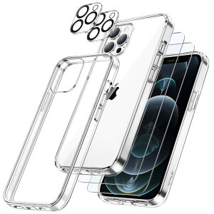 yzJEDirect 5 in 1 iPhone 12 Pro P[X (6.1C`p) tی 2tB+2JYt ΂݂ȂBt Sʕی KXtB ϏՌJo[ (NA)