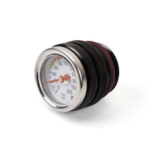 【送料無料】azumafy 油温計 バイク用油温計 エンジン油温計 タンクカバー オイルテンプメーター アナログ オートバイ エンジン油温 1987-1998年 川崎650 オイル計 ブラック