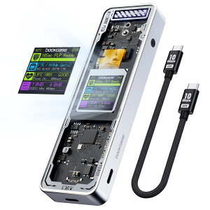 yzDOCKCASE M.2 NVMe SSD OtP[X USB 3.2 Gen 2 Type-C (10 Gbps) 2230/2242/2260/2280TCYNVMe PCIeɑΉn[hfBXNP[X XPg݌v (Silver)