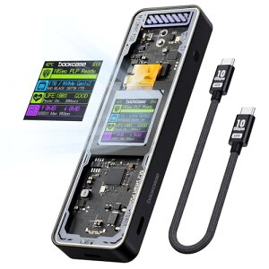 yzDOCKCASE M.2 NVMe SSDP[X USB 3.2 Gen 2 Type-C (10 Gbps) IPStfBXvC10b dی(PLP) 2230/2242/2260/2280TCYNVMe PCIeɑΉn[hfBXNP[X NA݌v (Black)
