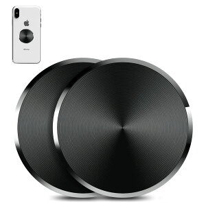 【送料無料】AKEIE メタルプレート マグネット式 スマホ車載ホルダー 本体側用 2枚セット (CDブラック)