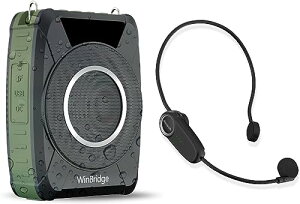 【送料無料】W WINBRIDGE 拡声器 20W ポータブル拡声器 IPX6防水 録音/USB/AUX入力/TFカード/ミュート/sosアラーム機能 音楽再生 小型スピーカー PAシステム ハンズフリー イベント ヨガ指導 会議 教師