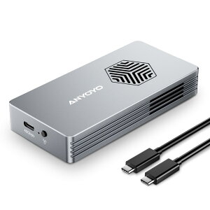 yzANYOYO Thunderbolt 4/3 & USB4 M.2 PCIe 2280 M-KEYiB+M KEYjNVMe SSD OtP[X ,40Gbps NVME SSD P[X , ő2700MB/s ,A~,USB-Cڑ (TBU401-Pro)