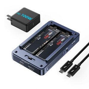 ACASIS 40Gbps M.2 NVMe SSD OtP[X pt@ Thunderbolt4/3 & USB4.0SΉ fAxCM.2 NVMeGN[W[ B+M/M key SSDΉ \tgEFARAID0/1\z\ M1/M2 & Windows Ή fA4KfB