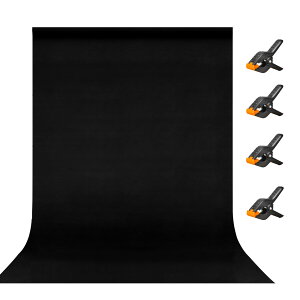 EMART 背景布 黒 布 黒い布 300cmx360cm 綿 コツトン生地 撮影 背景 暗幕 スクリーン 背景紙 プロ ホール対応 写真撮影 スタジオ背景 スクリーンシート 背景シート 背景スタンド 無反射 折りたたみ