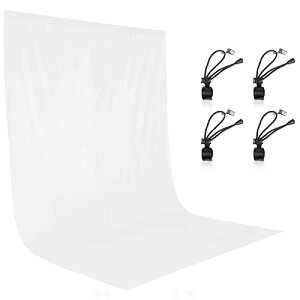 EMART 背景布 白布 撮影 背景 スクリーン 布 白い布 180cmx280cm 綿 コツトン生地 背景紙 プロ ホール対応 写真撮影 スタジオ背景 スクリーンシート 背景シート 背景スタンド 無反射 折りたたみ バ