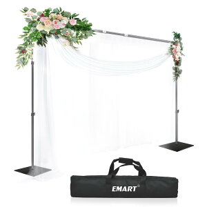 【送料無料】EMART 背景スタンド 撮影スタンド 300x300cm 幅、高さ調節可能 スチールベース 背景布/グリーンバックスタンド パーティー、結婚式、写真撮影、生放送、クロマキーなどに大活躍(