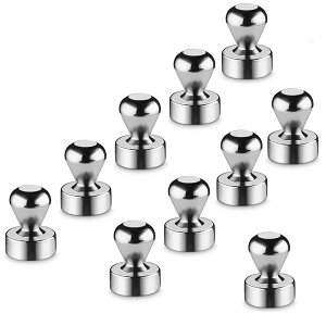 【送料無料】強力マグネットKspowwin 16*21mm 10個入 ネオジウム磁石 強力 磁石押しピン 超強力 小さいパーツ探し ボードや黒板や冷蔵庫への用紙等の固定