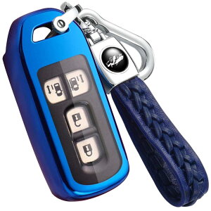 【送料無料】yoshinari N-BOXカスタム N-BOX+ プラス Nワゴン N-WGNカスタム N-ONE N-BOX SLASH スラッシュ N-VAN +STYLE ホンダ 用 Nシリーズ キーケース 本革 キーホルダー (Nシリーズ、ブルー)