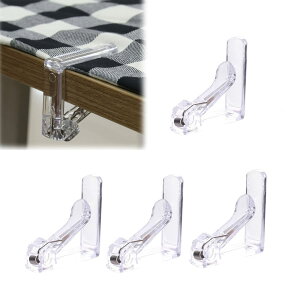 【送料無料】Doyime テーブルクロスクリップ 4個入 テーブルクロス止め テーブルクロスストッパー テーブルクロス 固定用 調節可能 滑り止め クリップ 4.8cm以下の天板対応