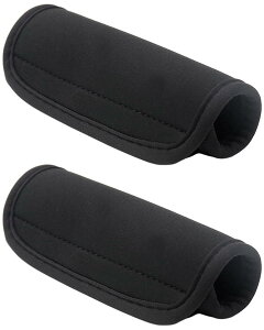 【送料無料】harukita スーツケース ハンドルカバー 持ち手カバー 取っ手カバー 滑り止め 衝撃吸収 汚れ防止 保護 クッション 着脱簡単 2個セット (ブラック)