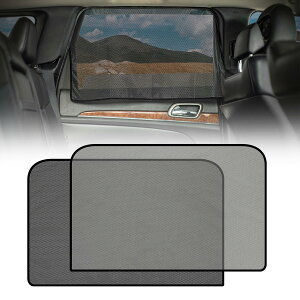 【メッシュ生地】JOYTUTUS 車用網戸 メッシュカーテン 車 マグネットカーテン 防虫ネット 磁石 サイドドア用 サンシェード サイド リアサンシェード 車窓 目隠し 日差しよけ 窓 ?側 520mm*800mm 2