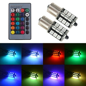 yz1797 LED S25 VO EFbW 1156 BA15S P21W LEDou RGB u[Lv e[v obNv 12V ԗp 5050SMD 27A Xg{ 16Fؑ _p^[ Rt sp