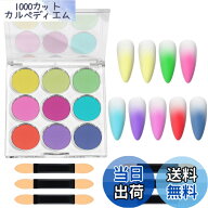 【送料無料】ネイル パウダー パレット 9色セット ミラーパウダー カラフル オーロラ ネイルアート グリ…