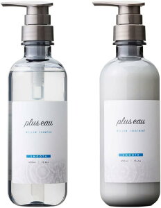 【送料無料】plus eau プリュスオー シャンプー トリートメント メロウ 色:ホワイト、サイズ:本体セット 450ml ×2